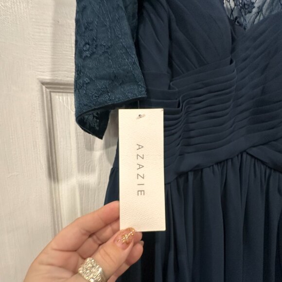 Azazie Navy Blue Bridesmaid Dress – New with Tags - Picture 2 of 3